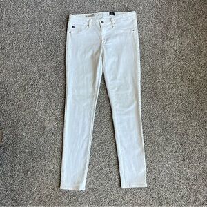 AG Adriano‎ Goldschmied White Legging Ankle Skinny Jean, size 29, Made in USA